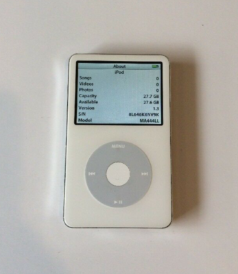 Apple iPod Video Classic 5th Generation Enhanced White (30 GB