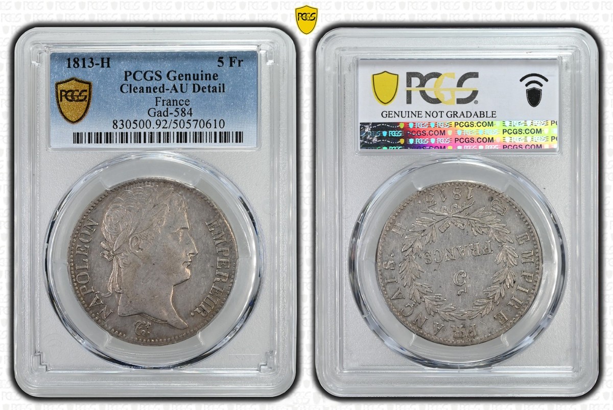 FRANCE 5 Francs 1813-H Napoleon I PCGS AU La Rochelle Mint | eBay