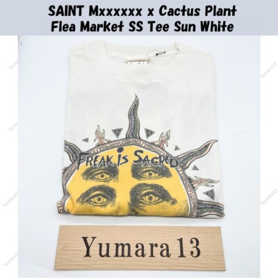 SAINT Mxxxxxx x Cactus Plant Flea Market SS Tee Sun White Size M