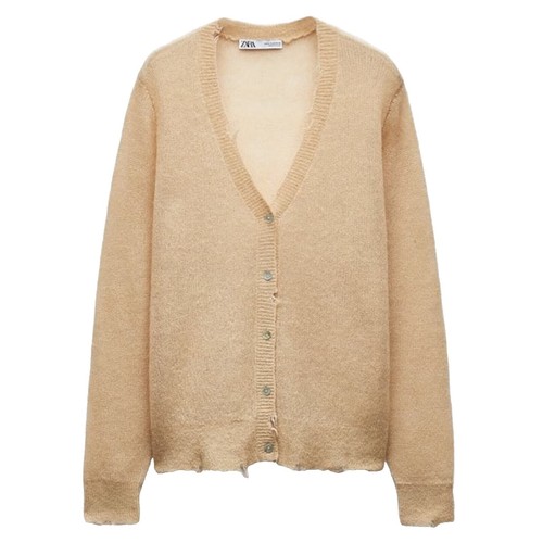 Zara x Andersson Bell Jacquard Patch Cardigan Black 2893/435/800