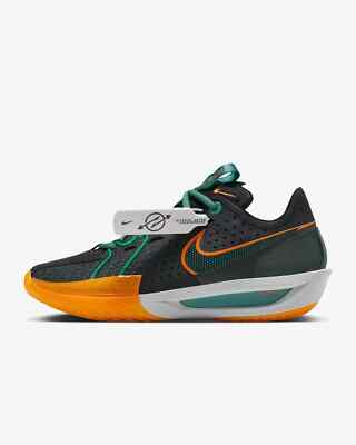 New Nike G.T. Cut 3 EP Shoes - Black/ Vintage Green (DV2918-001