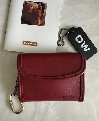 COACH VINTAGE RED LEATHER MULTIFUNCTION WALLET 7219 EUC | eBay