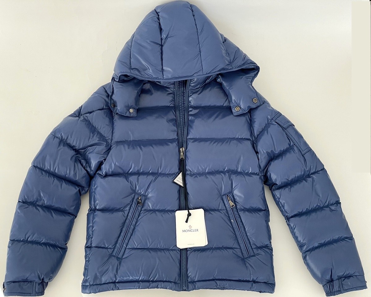 MONCLER Boys Maya Puffer Jacket Medium Blue size 12A | eBay