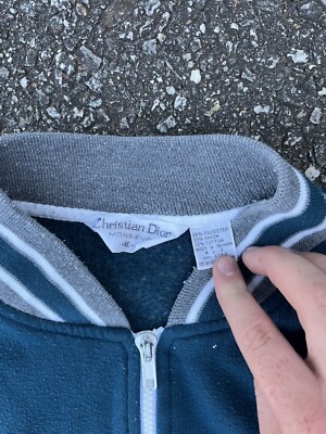 Vintage Christian Dior Monsieur Jacket Mens XL Full Zip Track 90s