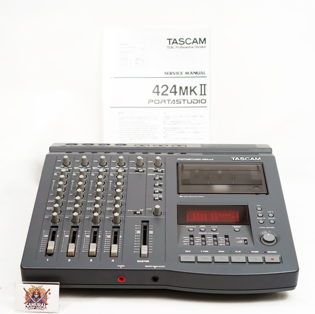 TASCAM 424 MKII Portastudio 4-Track Cassette Tape Recorder Mixer