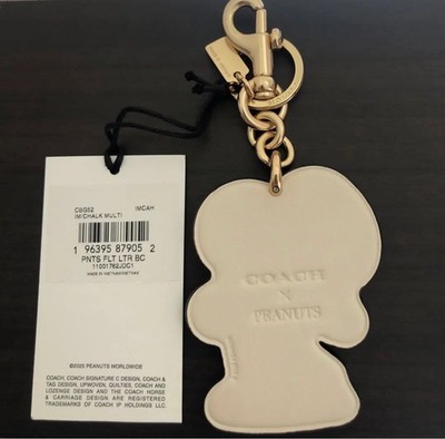 New COACH x PEANUTS Snoopy Bag Charm Keychain NEW FS | eBay