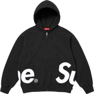 Supreme Big Logo Zip Up Hooded Sweatshirt Black | eBay UK