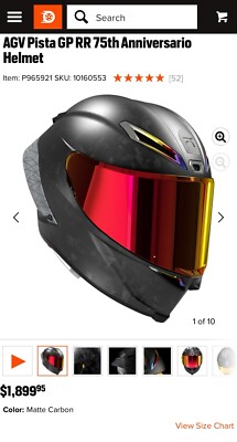 AGV Pista GP RR 75th Anniversary Limited Edition w/Cardo &2 Visors