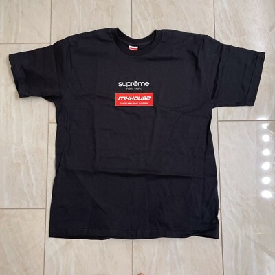 New Supreme Classic Logo Tee T-Shirt Black Spring Summer 2022 SS22