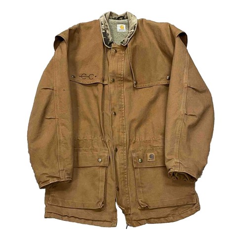 Vintage 90s CARHARTT Chore Duck Canvas Jacket Workwear 44 blanket