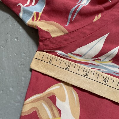 Vintage Polo Ralph Lauren Camp Surf Print Aloha Hawaiian Rayon