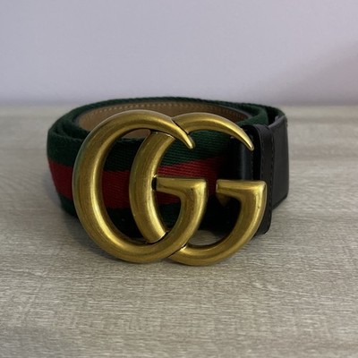Gucci Green & Red Striped #409416 HE21T 105•42 #480199 Double G