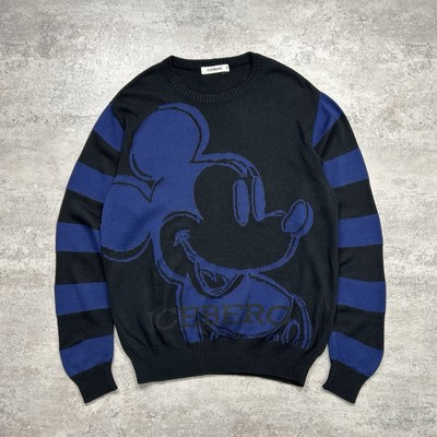 VTG 90s ICEBERG HISTORY DISNEY MICKEY MOUSE KNIT SWEATER RAYON