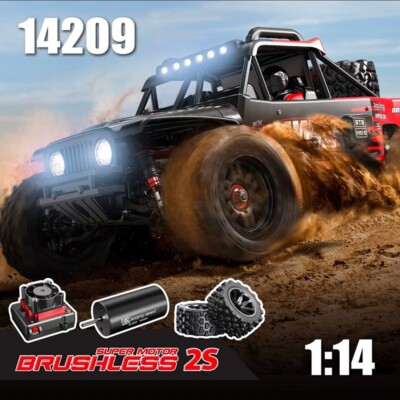 MJX HYPER GO 14209 RC CAR 4WD 1/14 BRUSHLESS MOTOR 75KMH DESERT