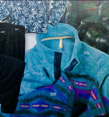 Vintage 1994 Patagonia Tropical Sea Green Synchilla Snap-T Fleece