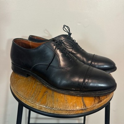 Alden 901 Black Calfskin Perforated Straight Tip Bal | Alden Model