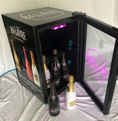 Luc Belaire France Mini Fridge Refrigerator Cooler with LED Light