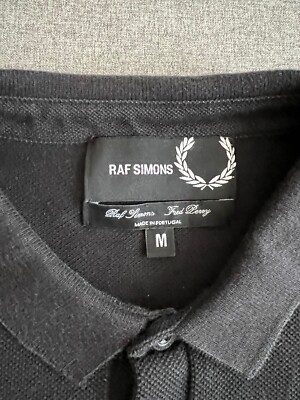 Fred Perry x Raf Simons Black Polo Size Medium | eBay
