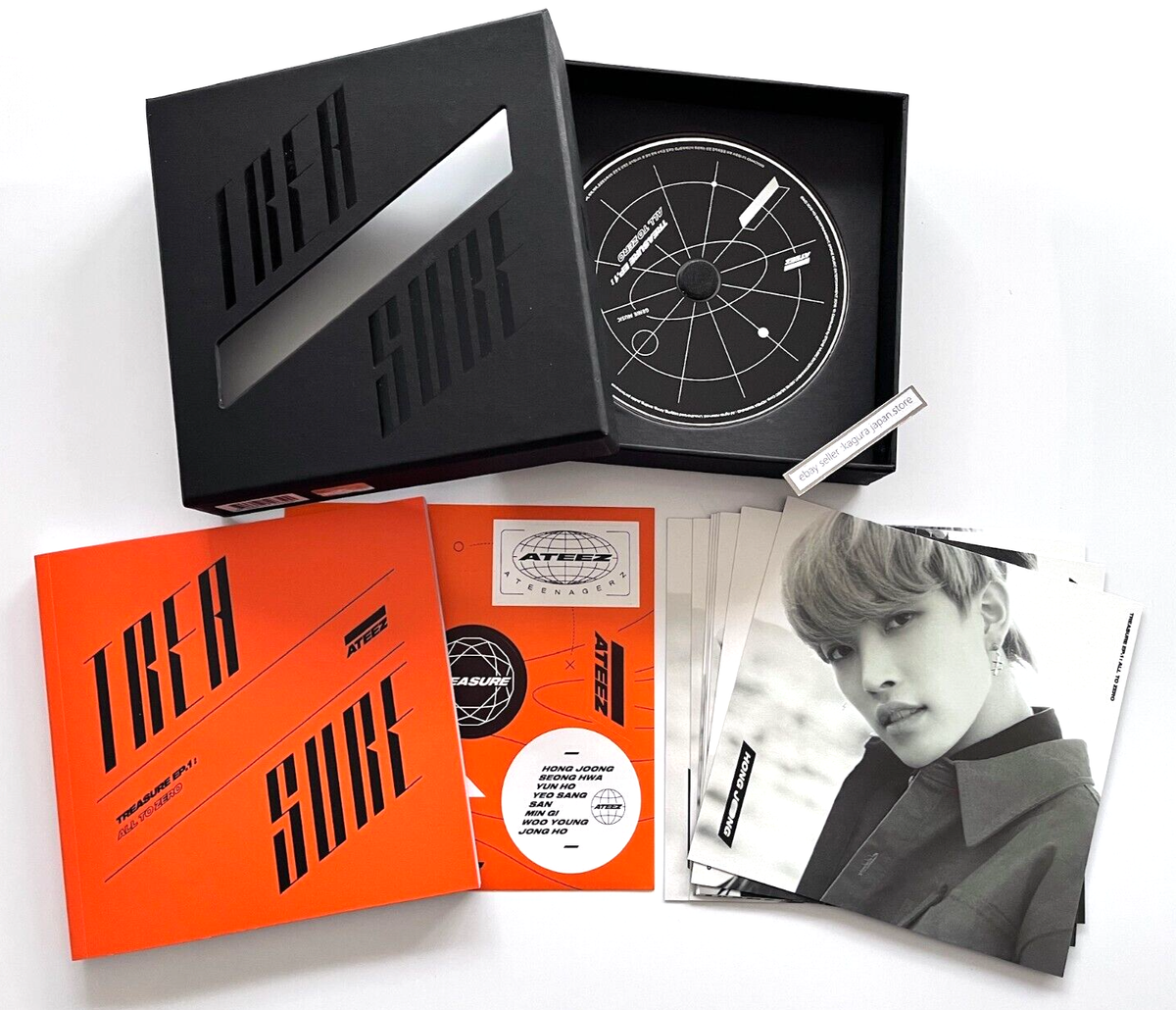 ATEEZ TREASURE EP.1 All To Zero CD + Postcards + Random Poster +