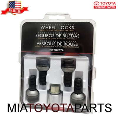 Genuine Toyota Crown Signia BZ4X OEM Black Alloy Wheel Locks Set