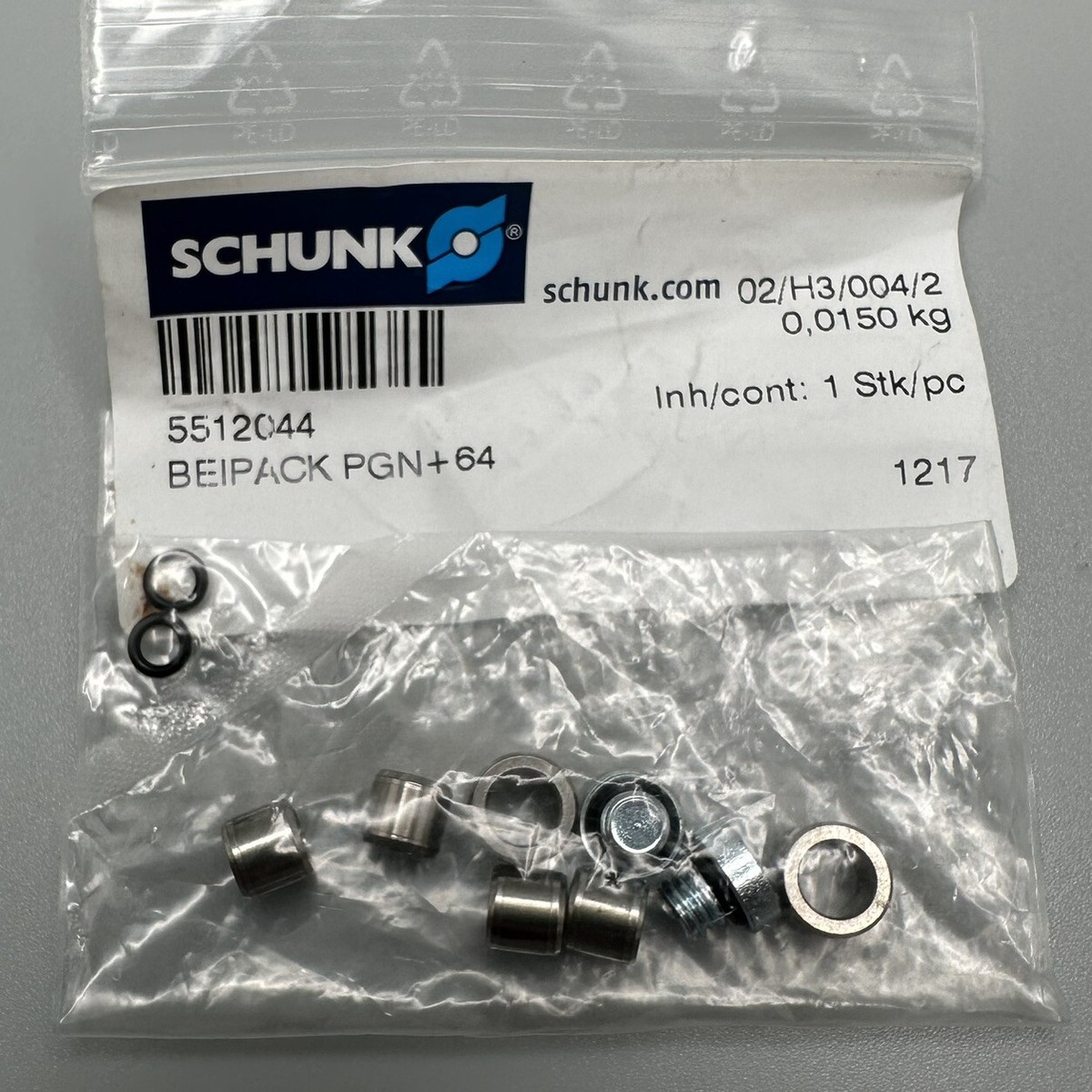 Schunk BEIPACK PGN+64 5512044 SCHUNK Accessory Bag NEW for