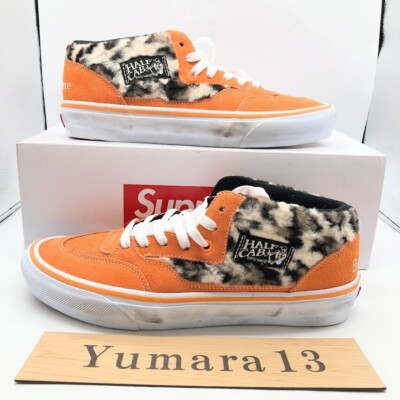 Supreme x Vans Leopard Half Cab FW23 3colors Black Navy Orange