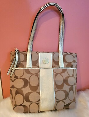 Coach Y2K RARE Signature Stripe Tote Bag AUTHENTIC (New with
