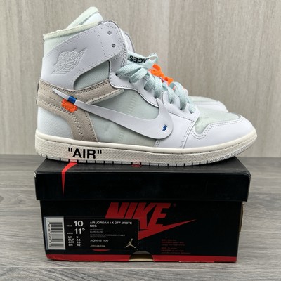 Air Jordan 1 x Off White NRG Euro Size 10 Mens White Sneakers | eBay