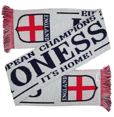 England Lioness European Back to Back Champions 2022 - 2025 Scarf