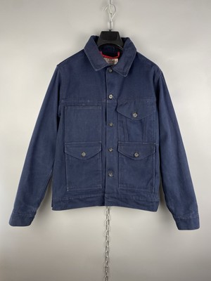 Filson Garment USA Mens Heavy Cotton Cruiser Button Blue Jacket Sz