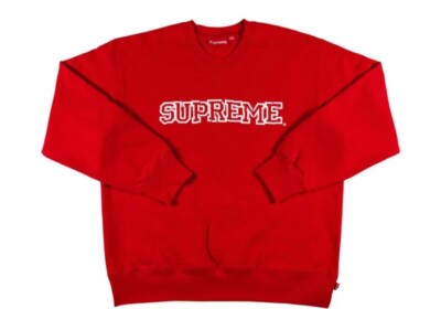 SUPREME Shattered Red Logo Crewneck 2021 | eBay