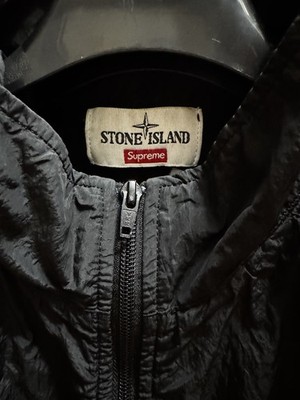 2016 Stone Island x Supreme Nylon Metal Track Jacket - Black Size