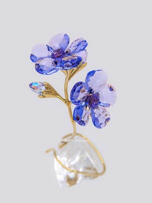 New 100% SWAROVSKI Crystal Florere Rozanne Geranium Flower