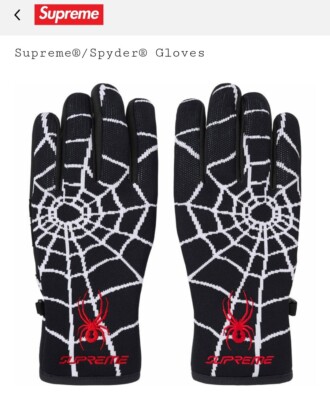 Supreme x Spyder Gloves Jacquard Knit Graphics | Sz MEDIUM