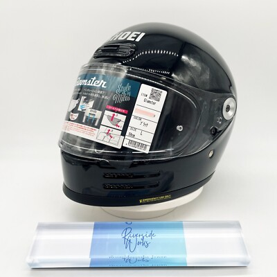 Shoei Glamster Black Neo Classic Retro Full Face Helmet Size L