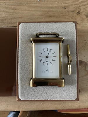MATTHEW NORMAN LONDON Swiss Brass Carriage Clock with Box & Key | eBay