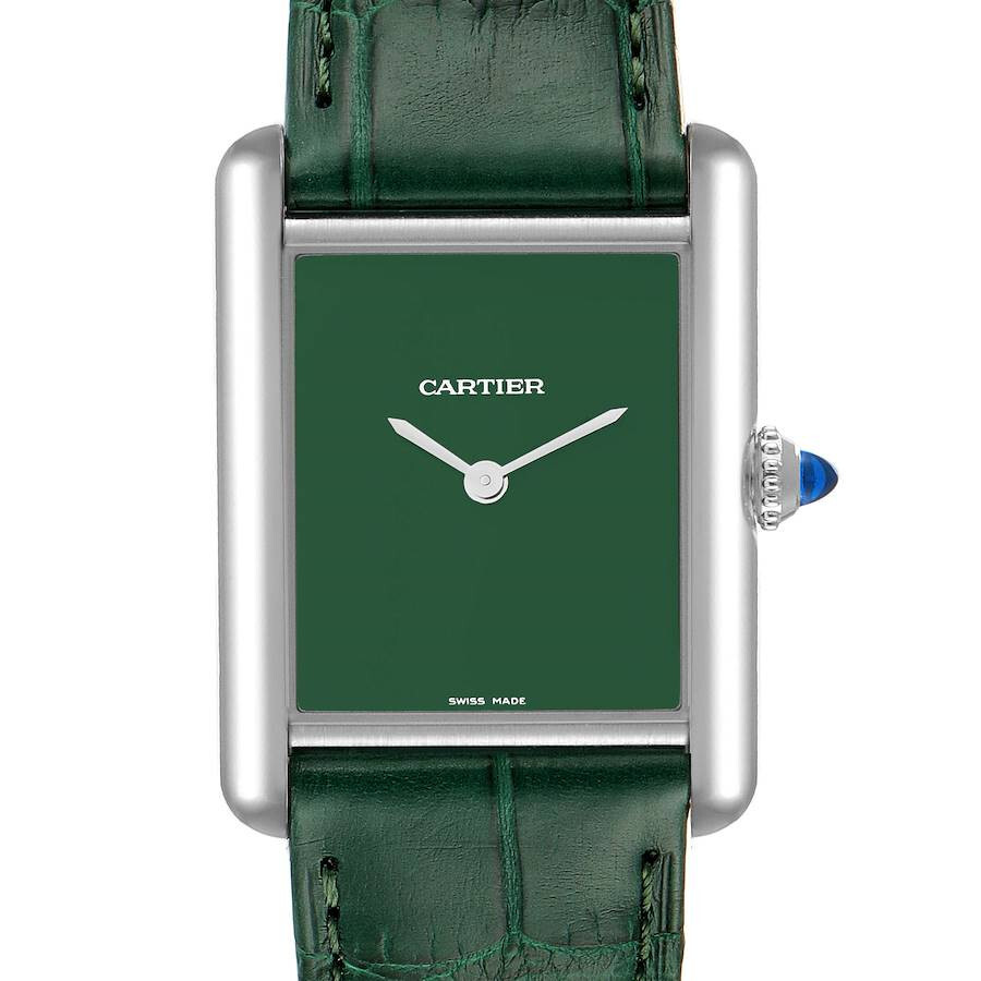 Cartier Tank Must Green Cordes de Marseille Large Alligator