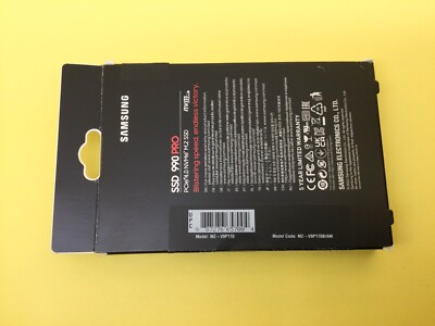 SAMSUNG 990 PRO M.2 2280 1TB PCIe 4.0 NVMe V-NAND SSD MZ-V9P1T0B