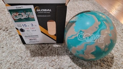 900 Global Cove Bowling Ball 1st Quality | 15 Pounds | 3.5-4