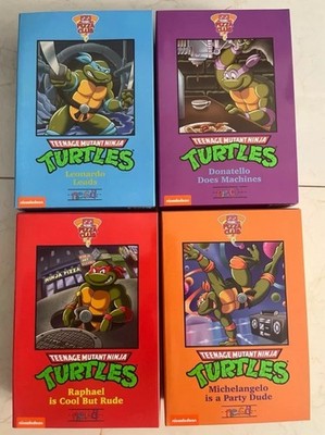 NECA Cartoon TMNT - Complete Pizza Club Set of 4 Leo Don Raph
