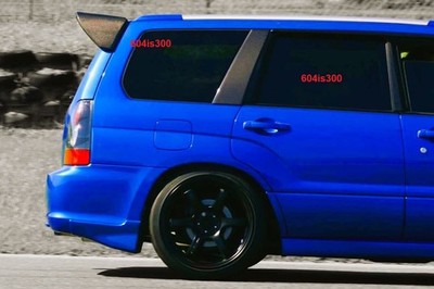 RARE SYMS Style Carbon Spoiler w LED Light FOR Subaru Forester SG