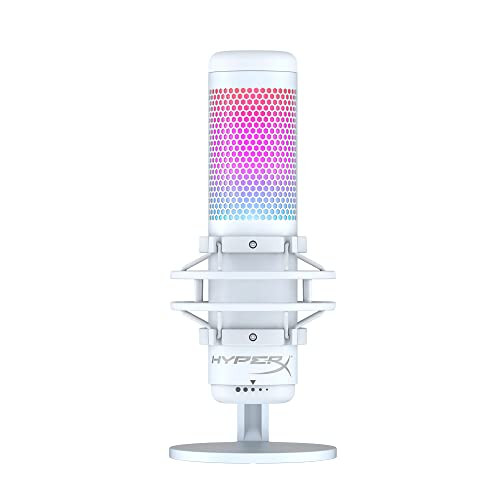 HyperX QuadCast S Standalone Microphone RGB Lighting White For