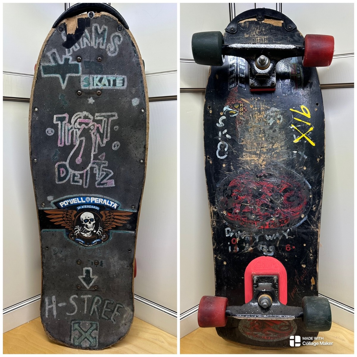 ヴィンテージ 1990年 Tony Hawk メダリオンスケートボードデッキ