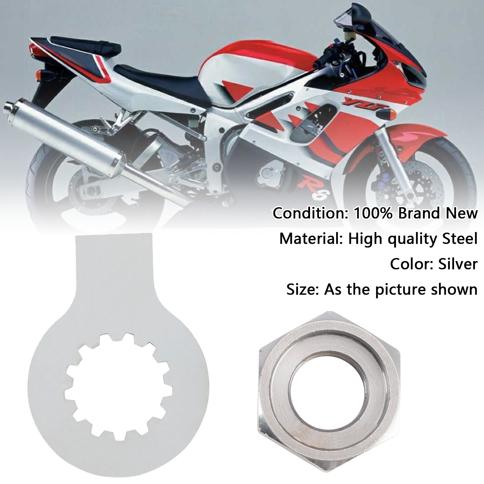 🏍️Front Sprocket Nut Lock Washer Tab Kit For YAMAHA R6 YZF 600