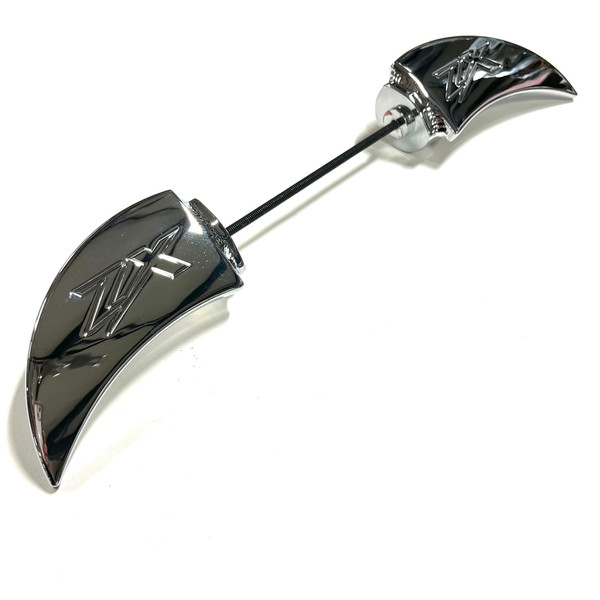 ZX-14 CHROME ZX ENGRAVED FRONT AXLE WINGS 2012-2024 KAWASAKI NINJA