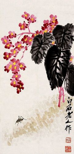齐白石-花卉草虫3