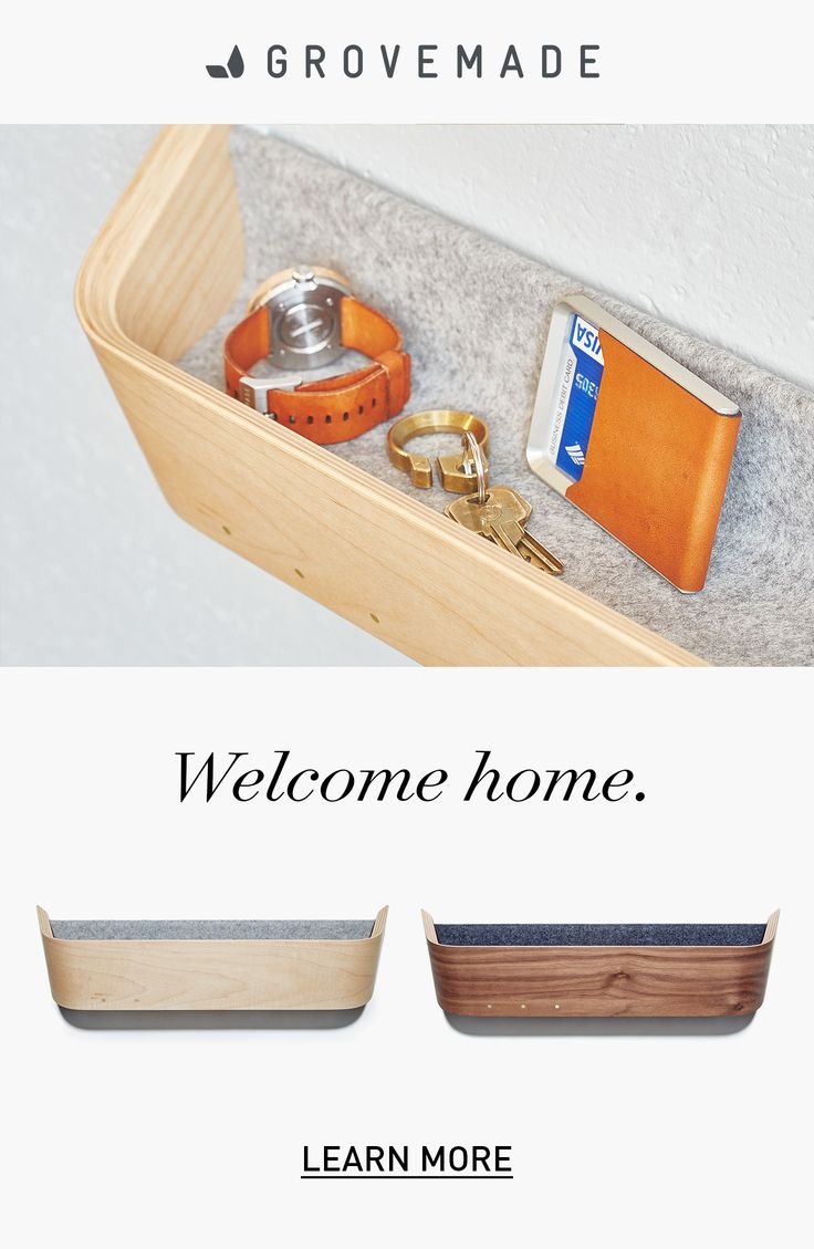 GROVEMADE (Wood Catch-All) 壁掛け収納（鍵フック付き） GROVEMADE