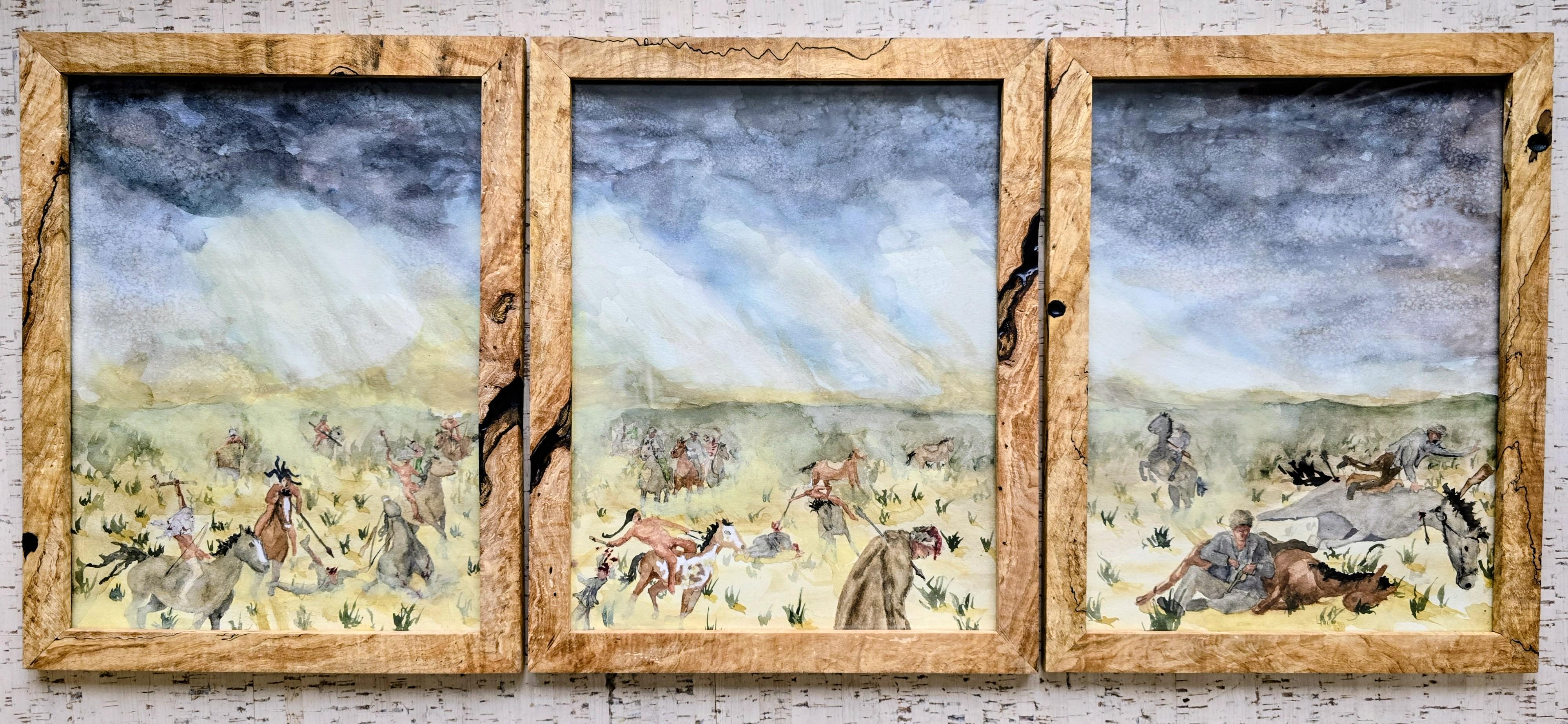 Blood Meridianのコマンチの待ち伏せの水彩画を描いたんだ。 : r