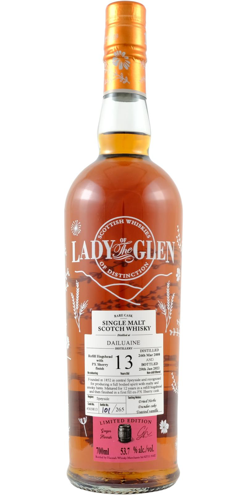 Review #537: Dailuaine 13 (2008) Lady of the Glen : r/Scotch
