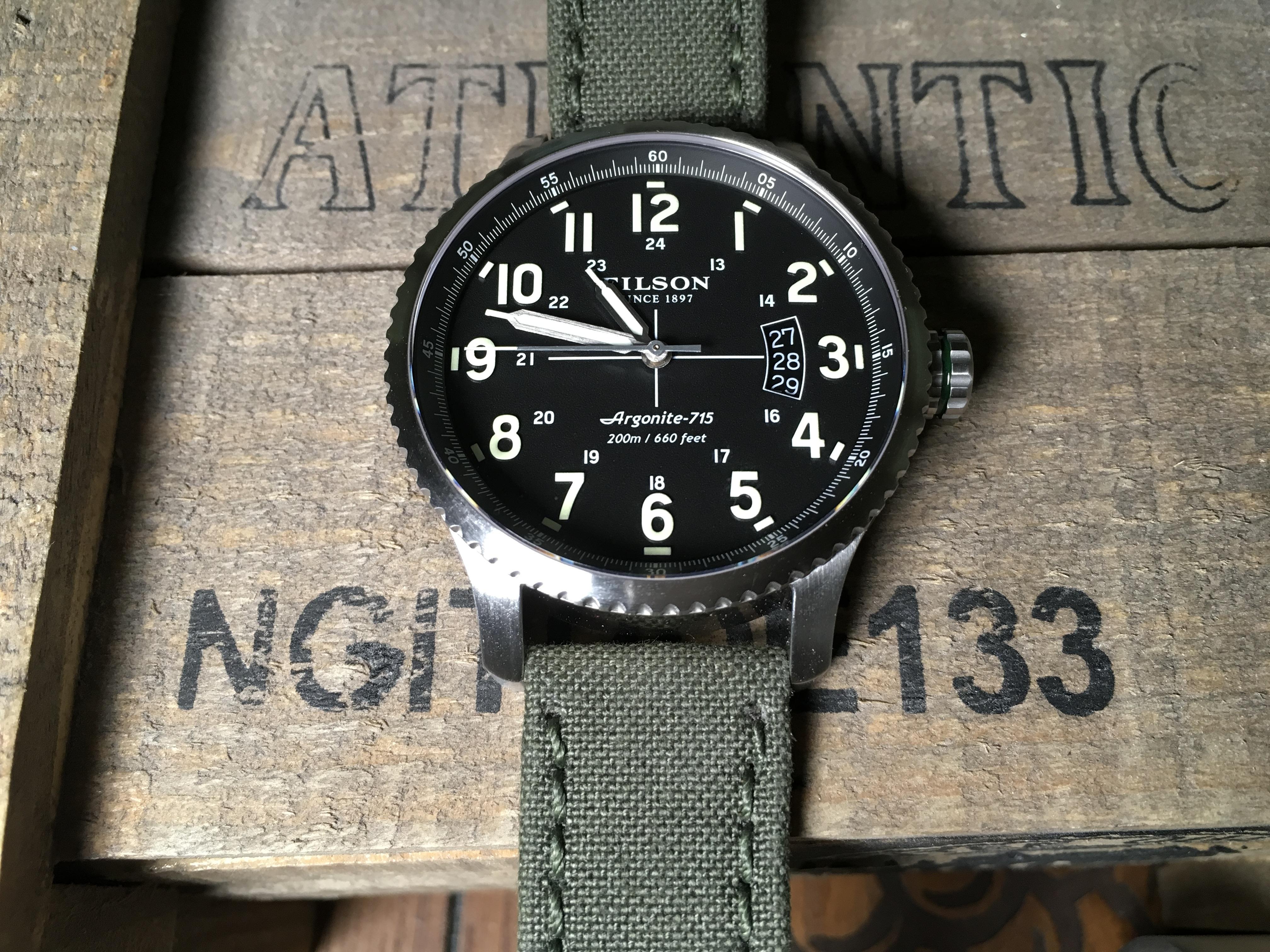 Filson x Shinola] マッキーノ フィールドウォッチ レビュー : r/Watches